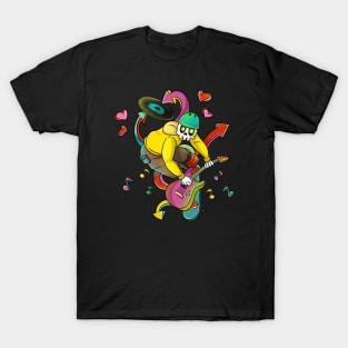 Punk Skateboarding Skelton Skull Skater T-Shirt